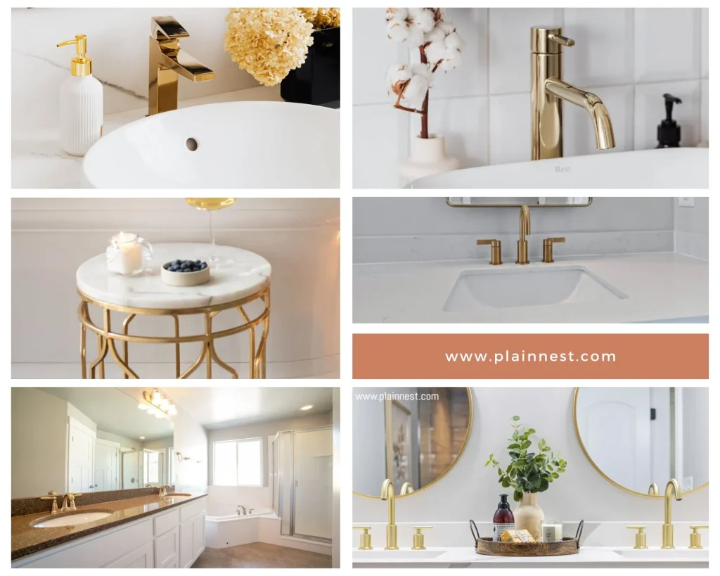 White And Gold Bathroom Ideas