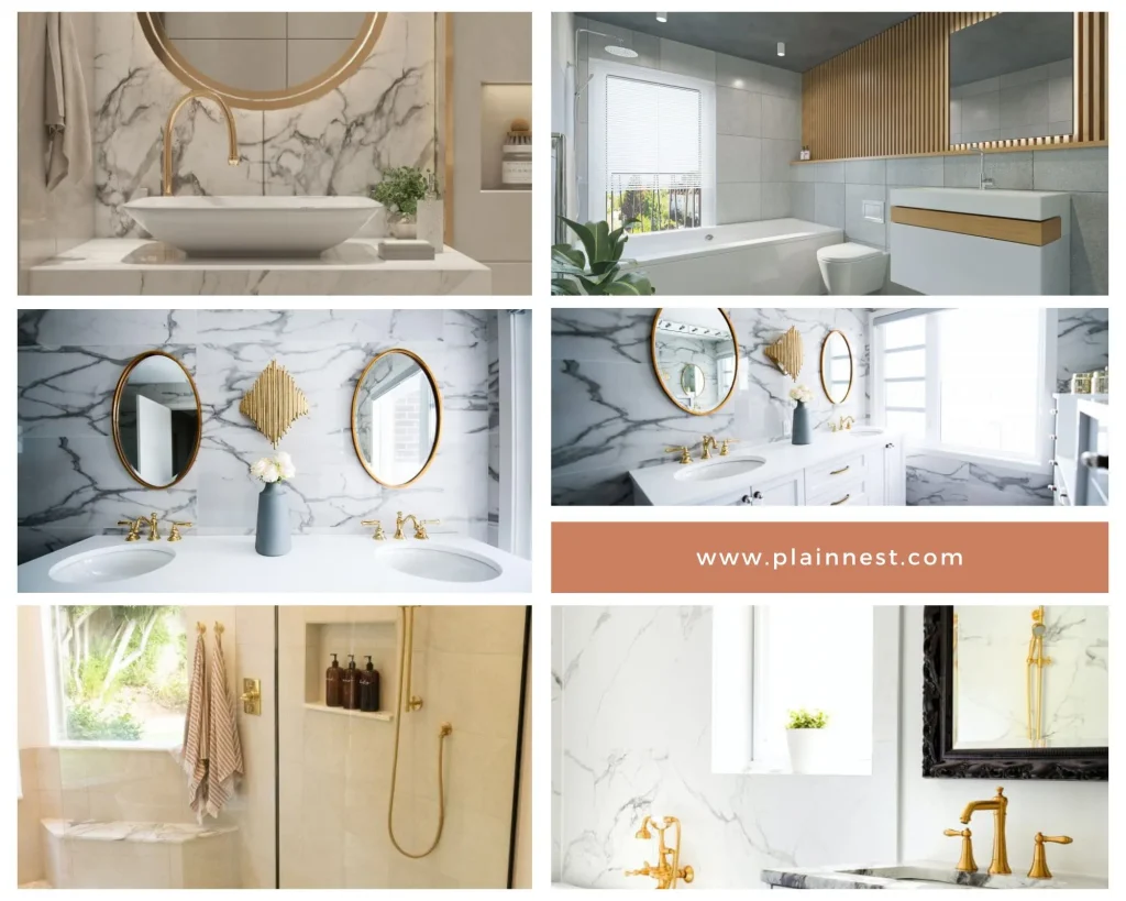 White And Gold Bathroom Ideas